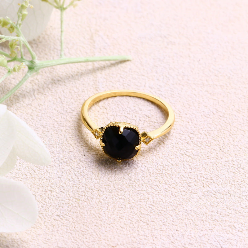 Anello pietra naturale retrò