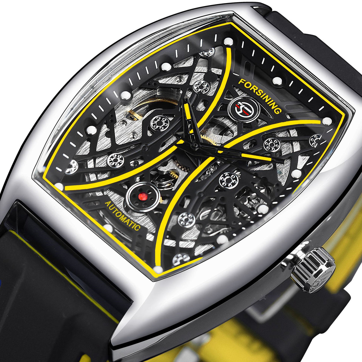 Orologio automatico scheletrato da uomo luminoso