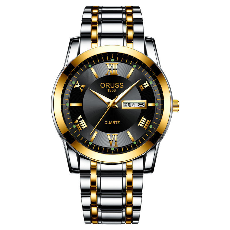 Orologio uomo automatico con calendario impermeabile