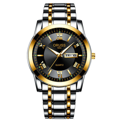 Orologio uomo automatico con calendario impermeabile