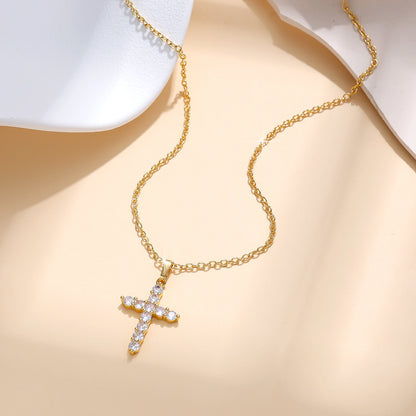 Collana croce dorata placcata oro