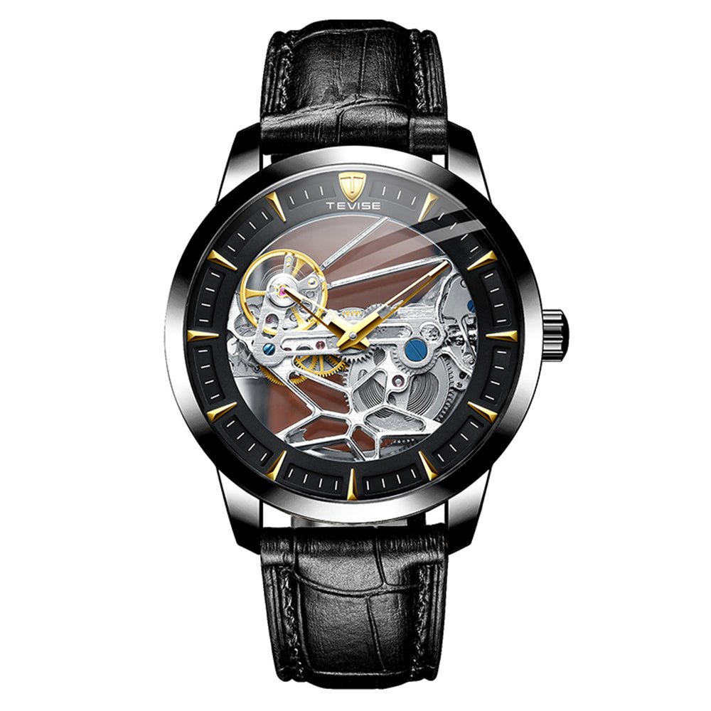 Orologio uomo meccanico automatico impermeabile scheletrato