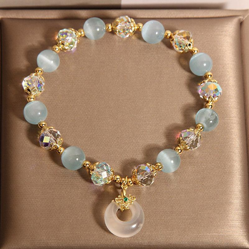 Bracciale opale blu pendente