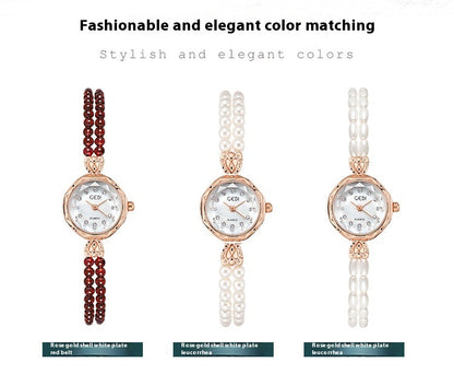 Orologio cinturino di perle