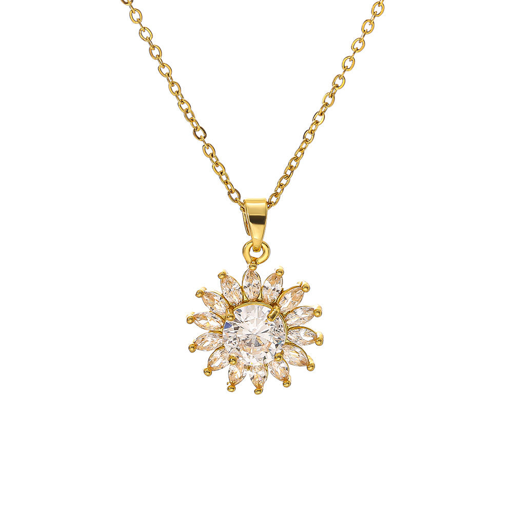 Collana girasole dorata