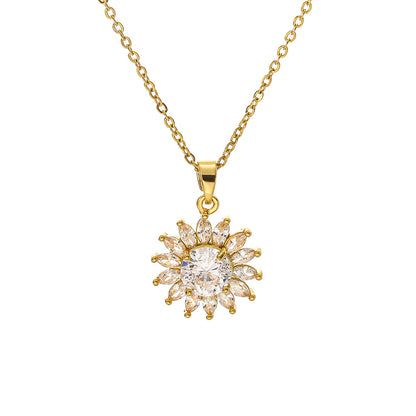 Collana girasole dorata