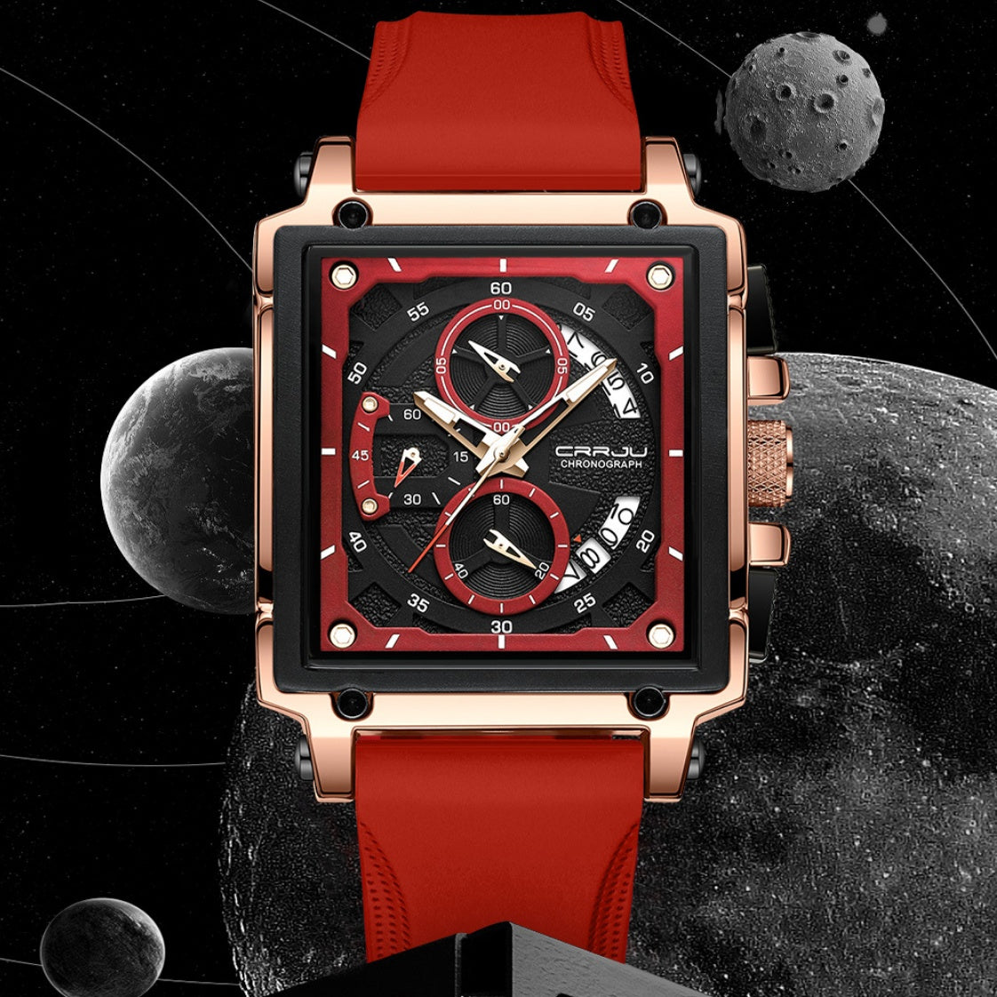 Orologio calendario da uomo cinturino tessuto