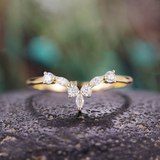 Anello zirconi forma occhio