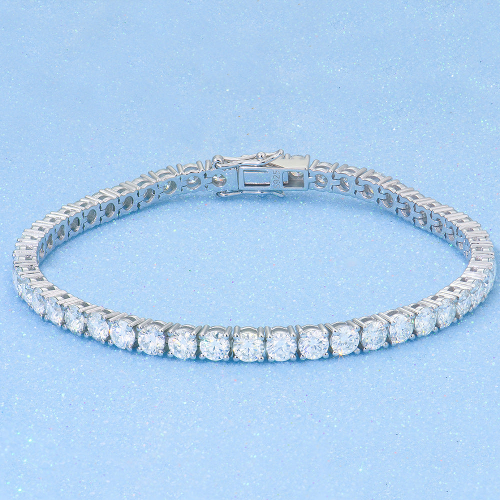 Bracciale moissanite argento da ragazza