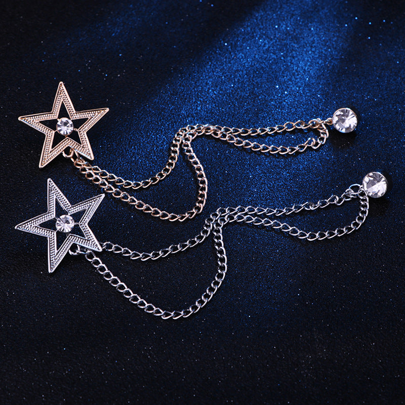 Spilla pentagramma a catena
