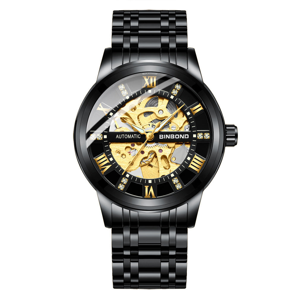 Orologio meccanico automatico da uomo luminoso