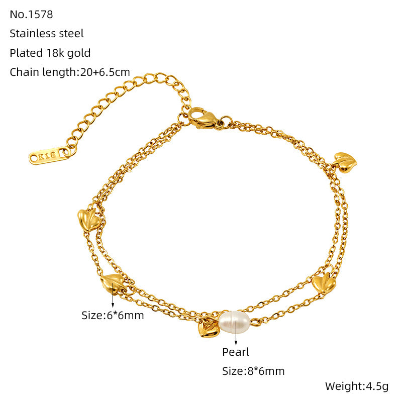 Bracciale con cuori