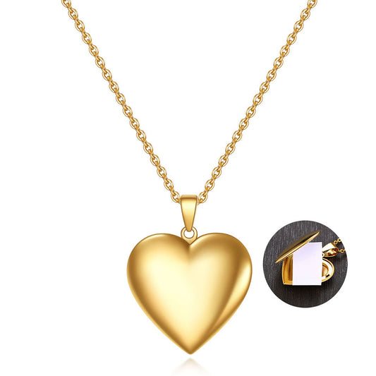 Collana cuore aperto titanio