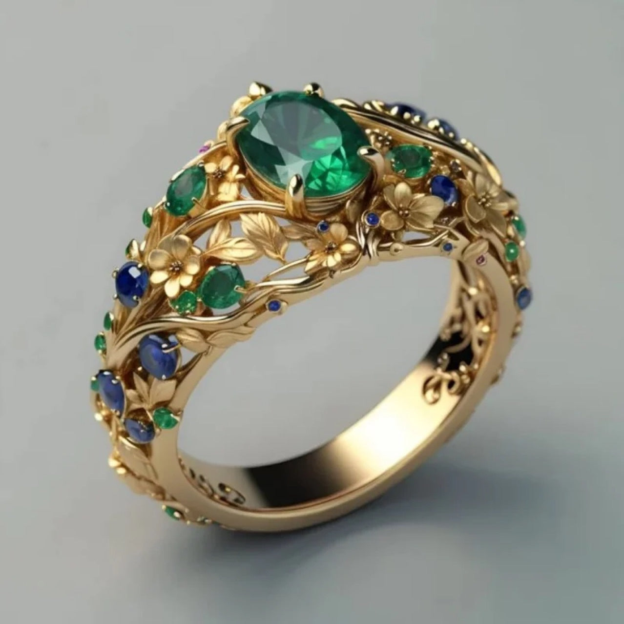 Anello zircone scavato