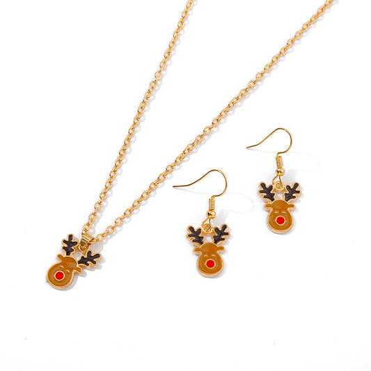 Set collana orecchini renna