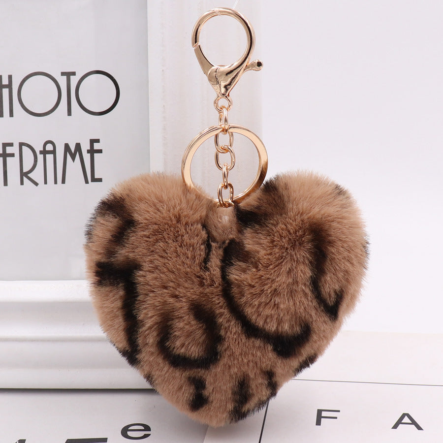Portachiavi cuore in peluche