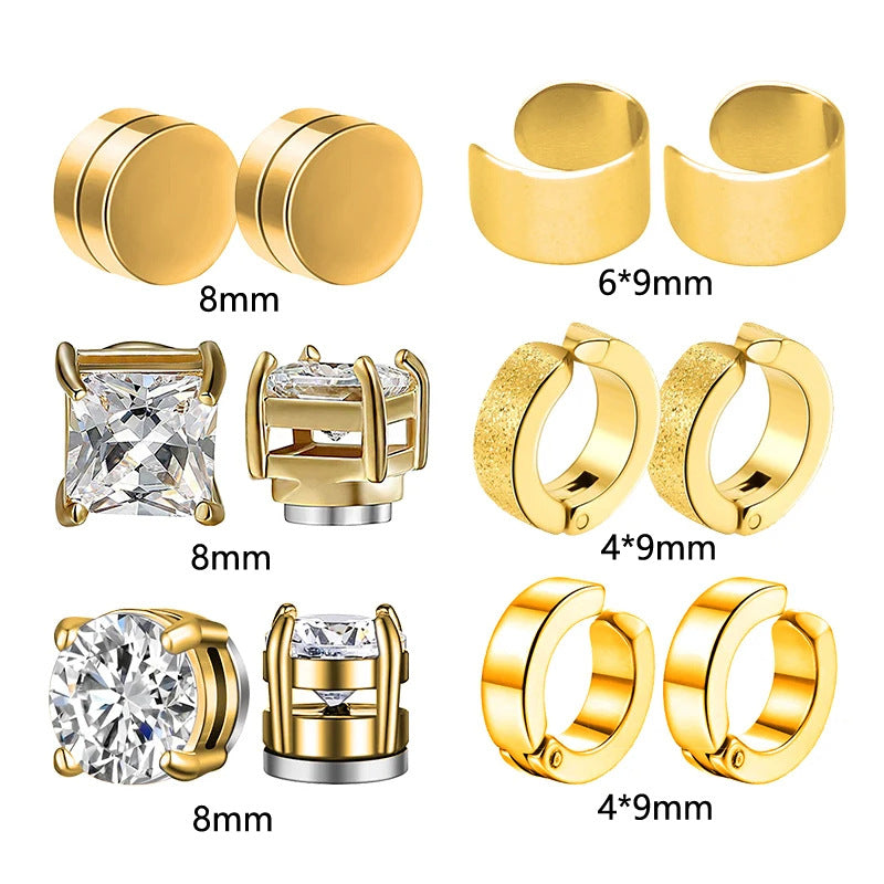 Orecchini clip croce magnetici