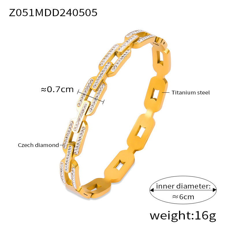 Bracciale titanio raffinato