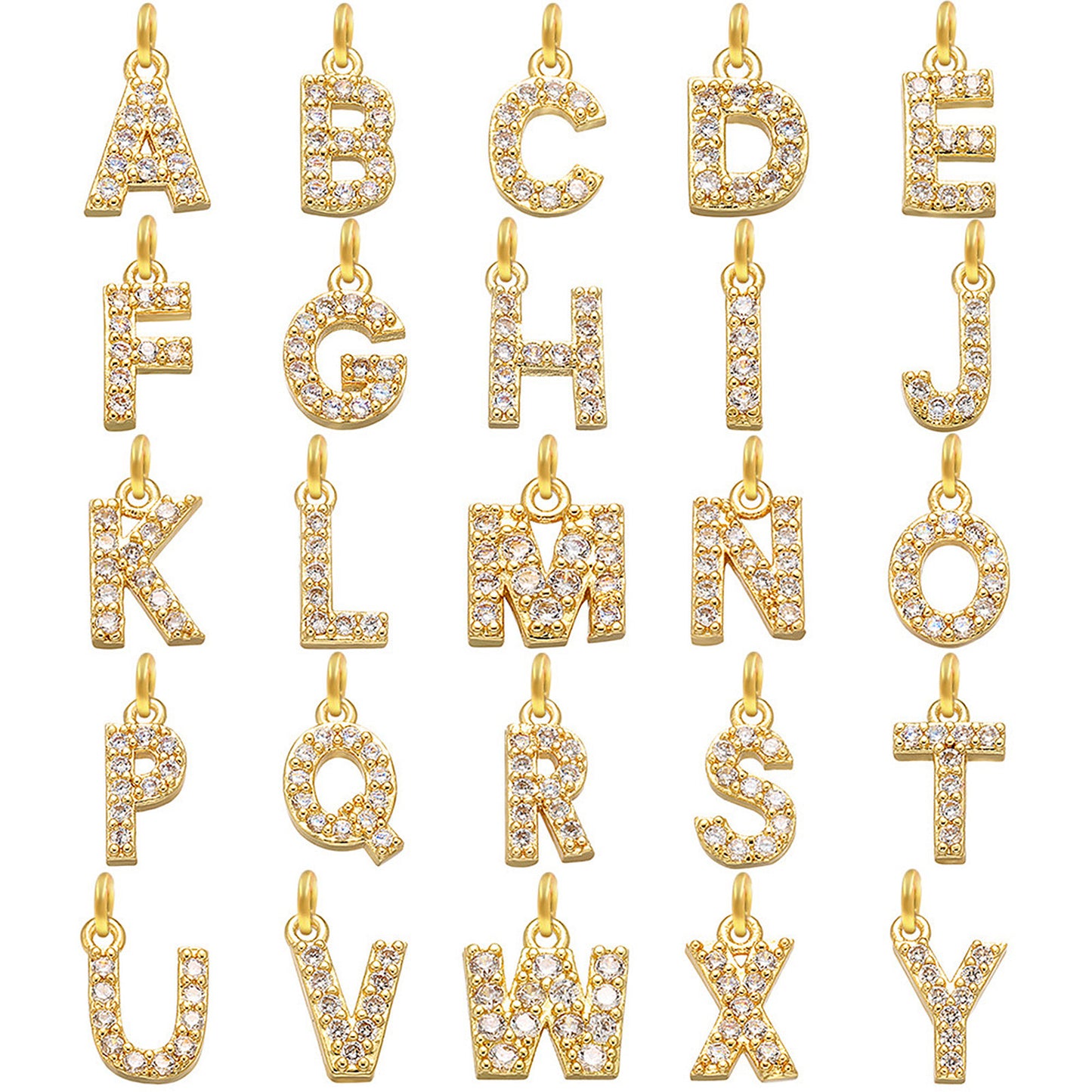 Cavigliera con lettera brillante