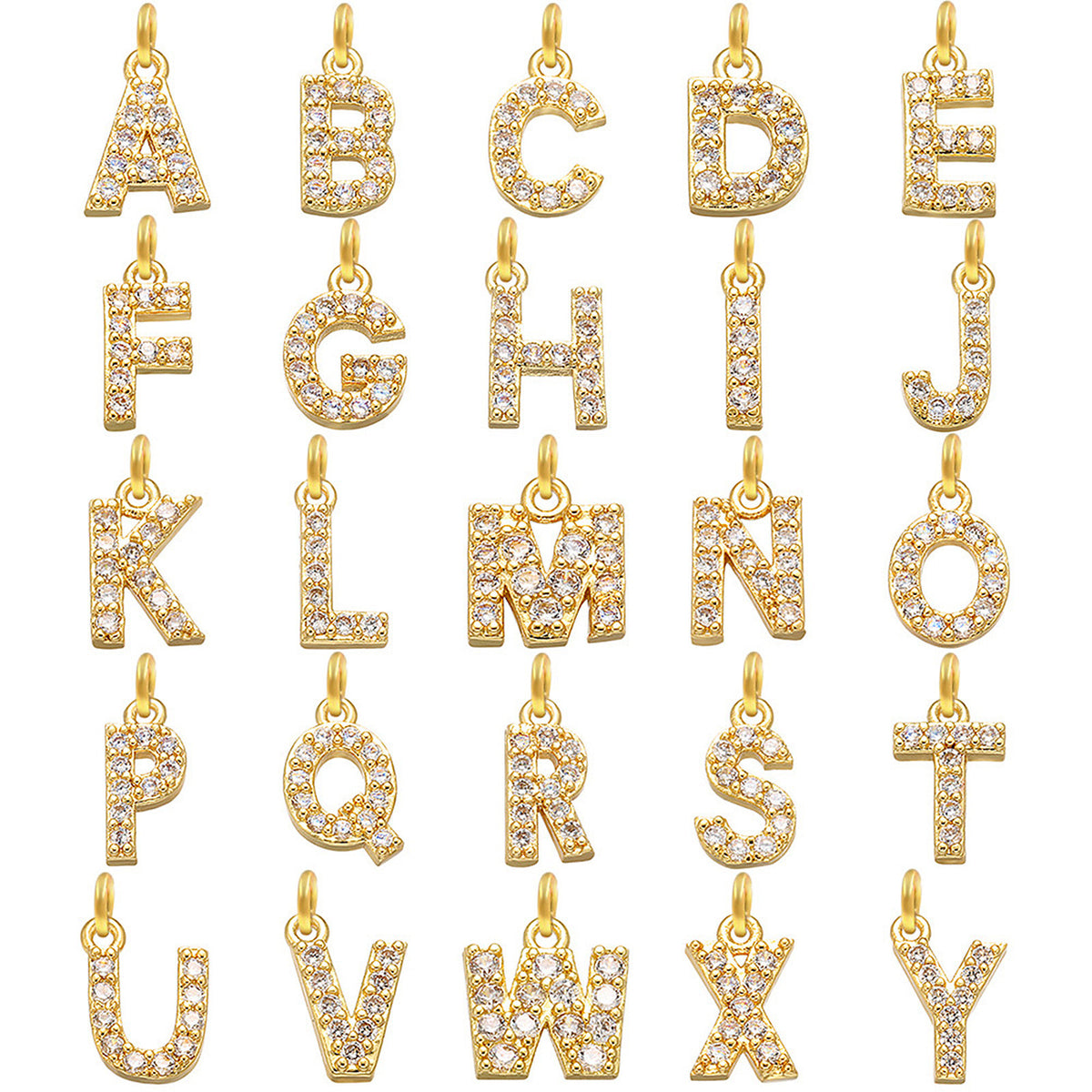 Cavigliera con lettera brillante