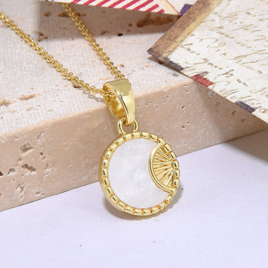 Collana stella luna ovale