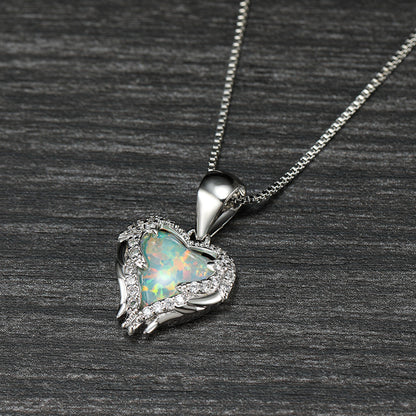 Collana angelo opale blu