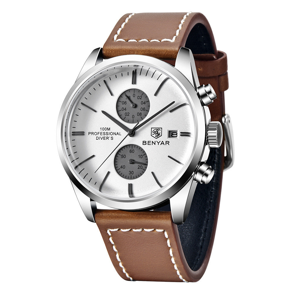 Orologio da uomo multifunzione impermeabile al quarzo