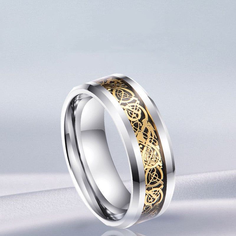 Anello tungsteno placcato oro