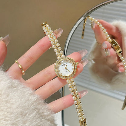 Orologio bracciale donna perle vintage