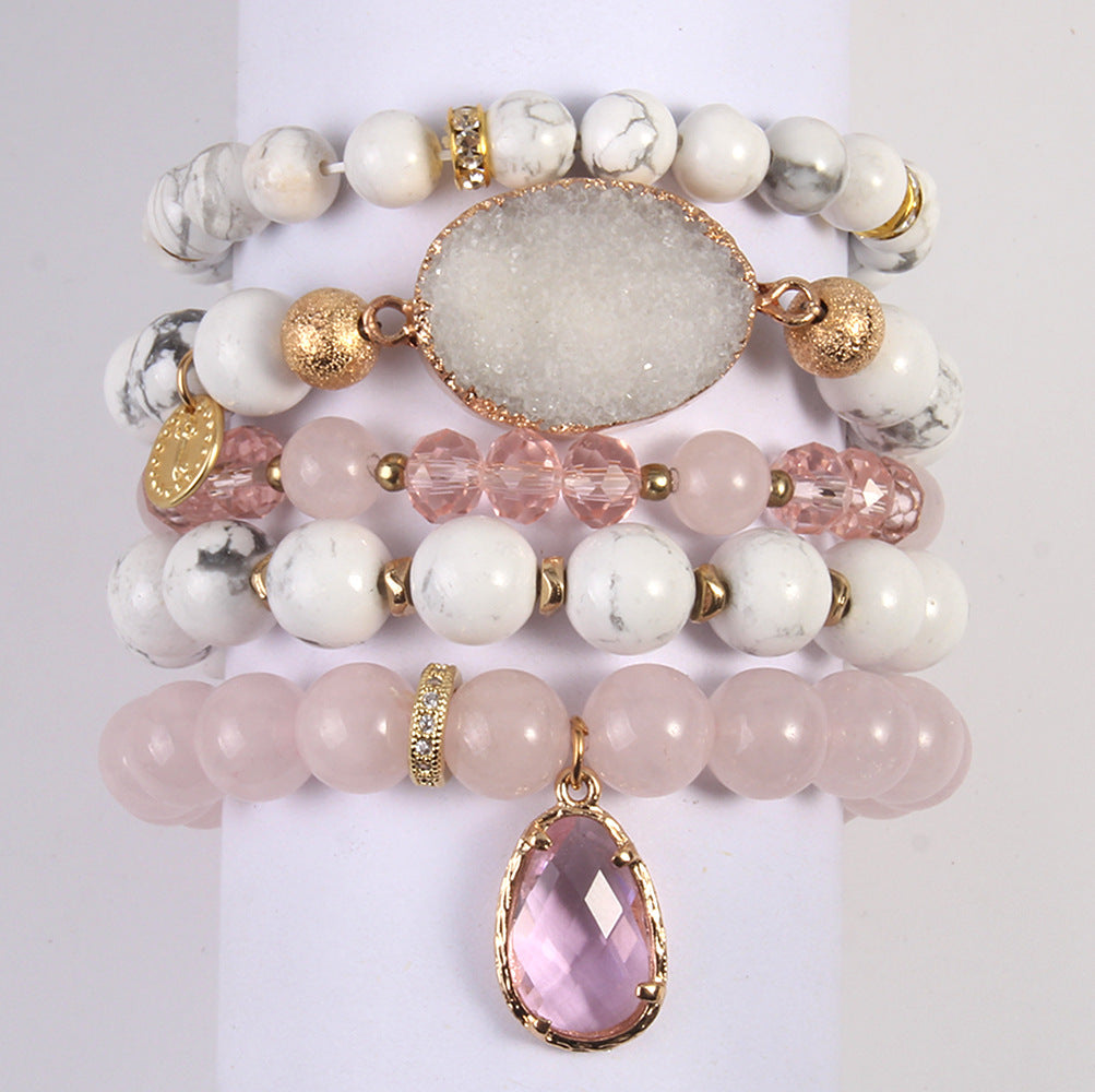 Bracciale cristalli rosa