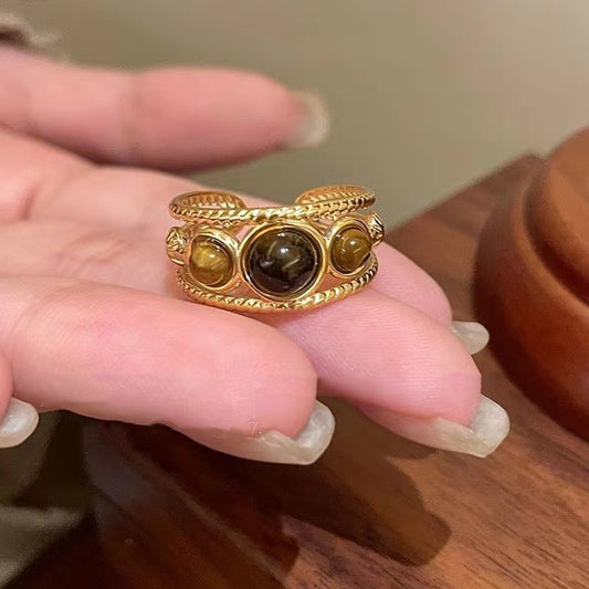 Anello Tigre Opale