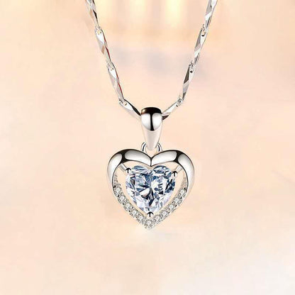 Collana cuore e cristalli