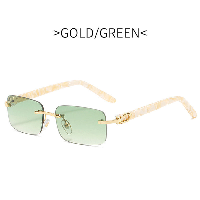 Occhiali rimless quadrati piccoli