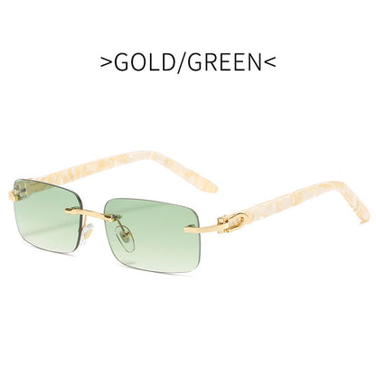 Occhiali rimless quadrati piccoli