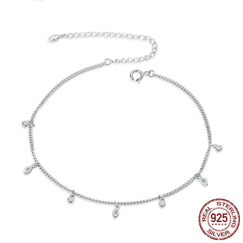 Cavigliera con nappa argento