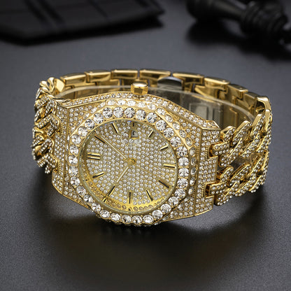 Orologio con cristalli catena cubana