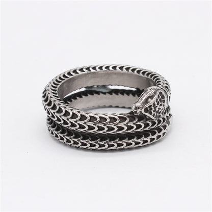 Anello testa serpente