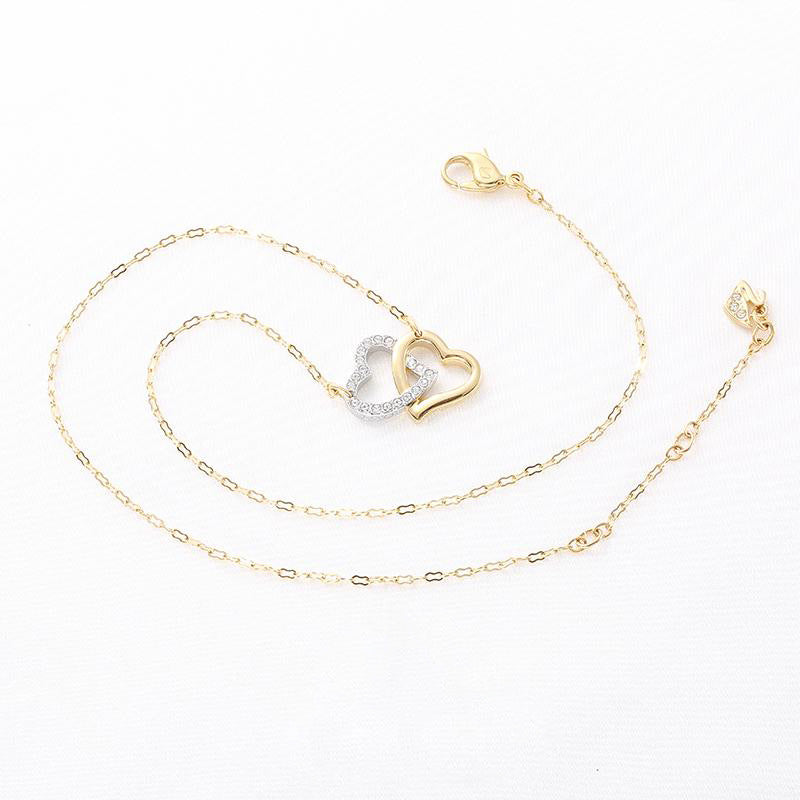 Collana Doppio Cuore Diamanti