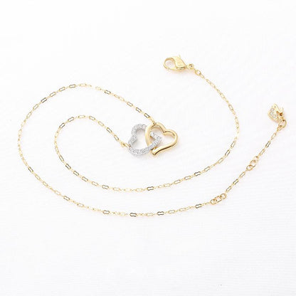 Collana Doppio Cuore Diamanti