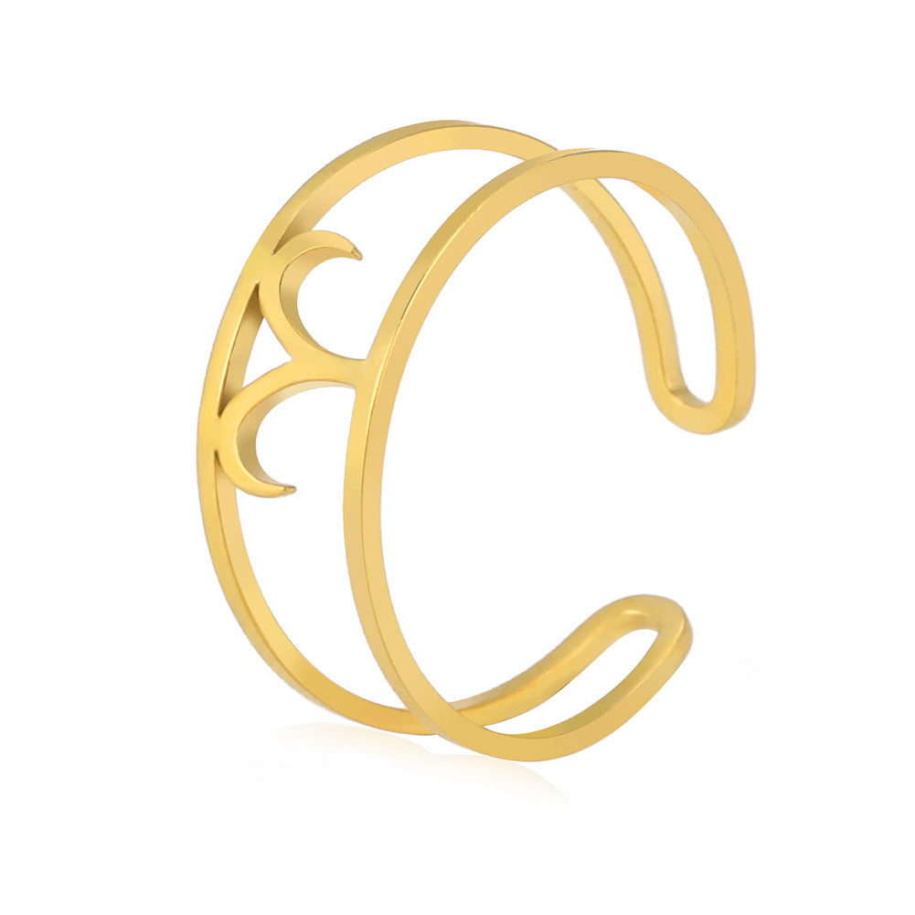 Anello segni zodiacali titanio