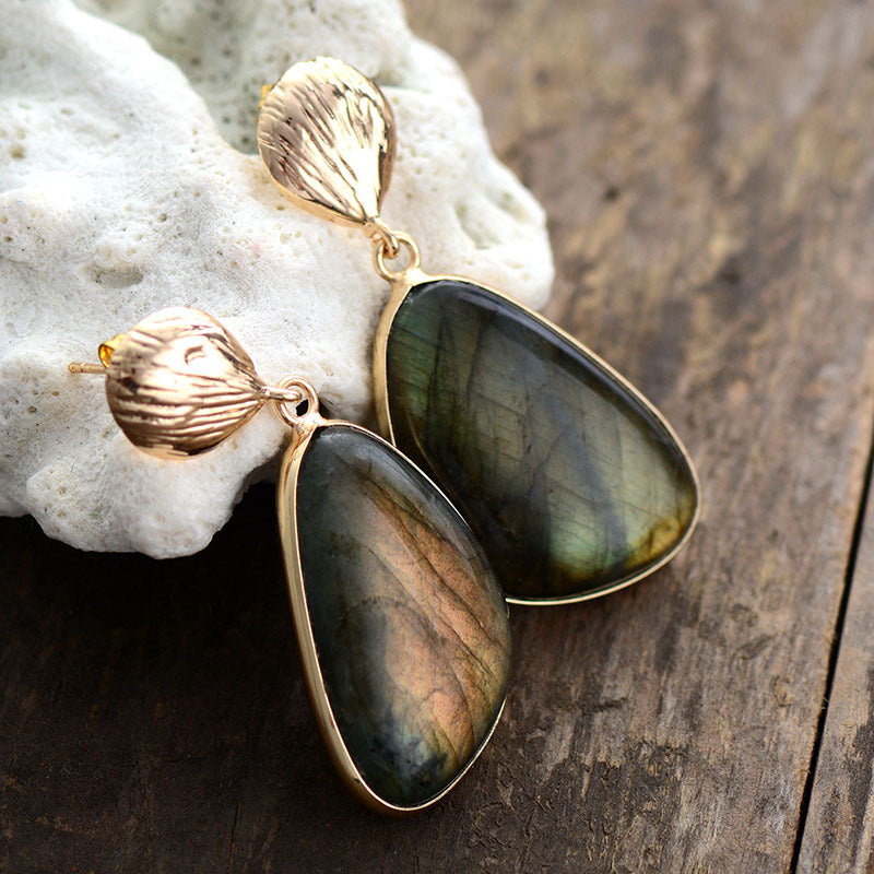 Orecchini labradorite