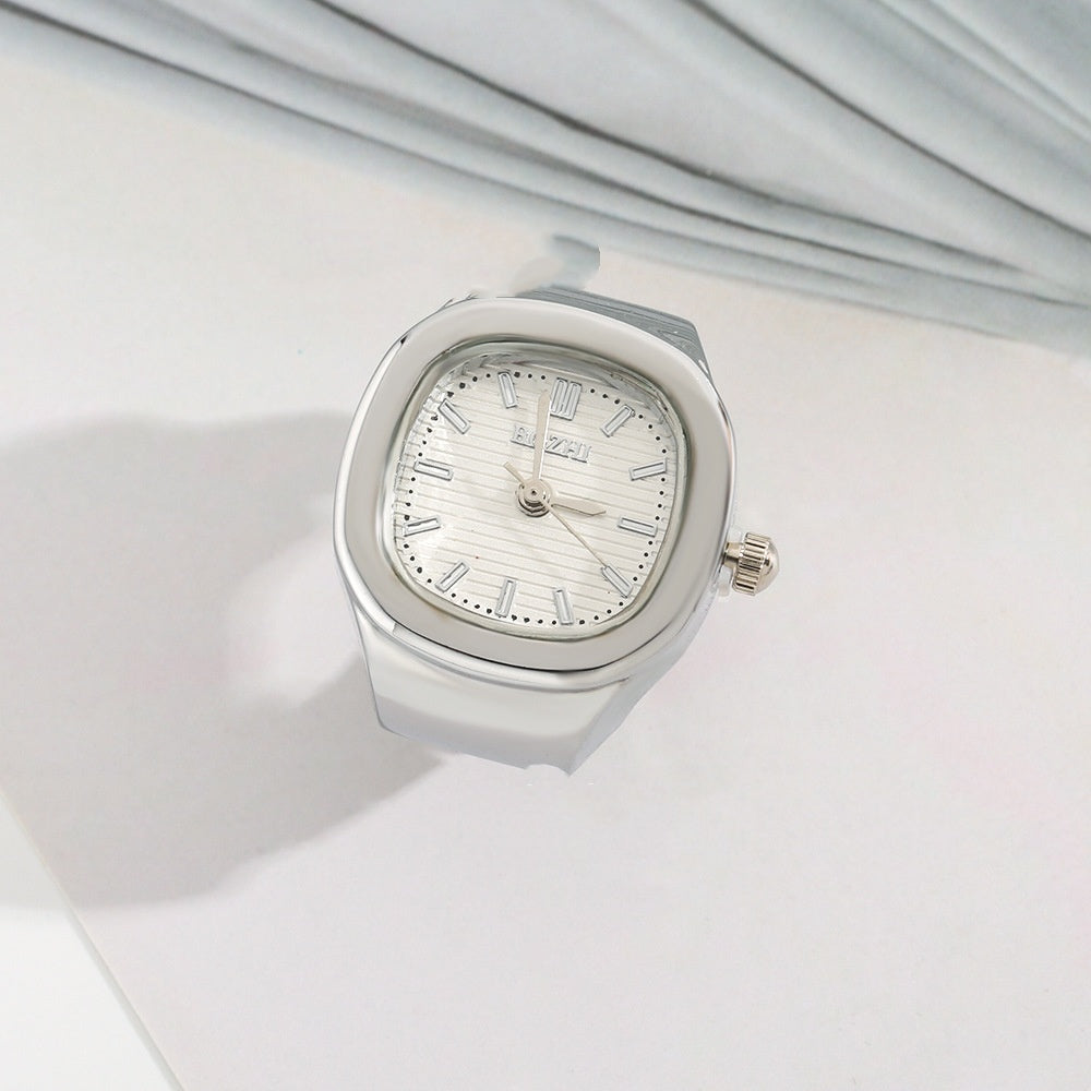 Anello orologio quadrato