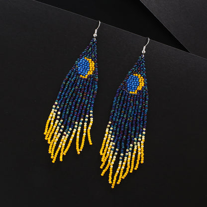 Orecchini perle riso boho