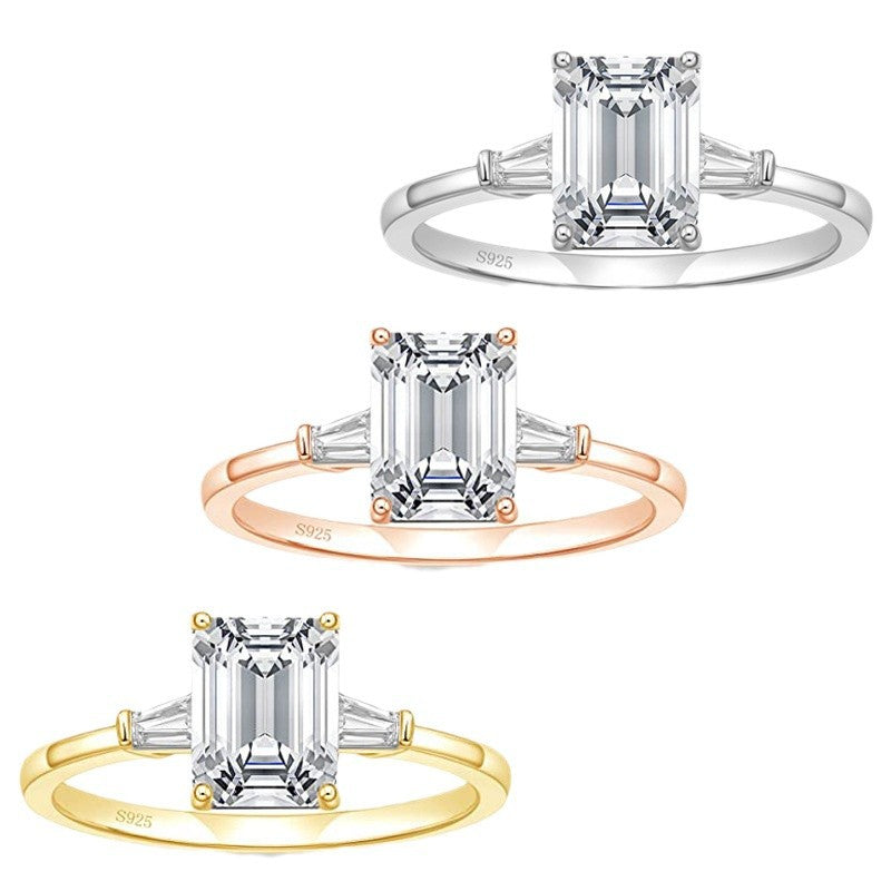 Anello smeraldo zircone da donna
