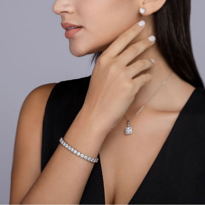 Bracciale tennis moissanite