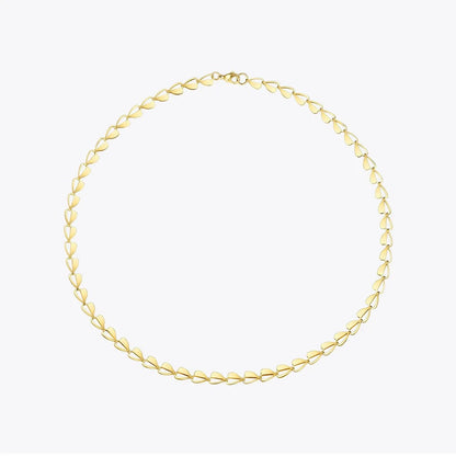 Collana foglia titanio