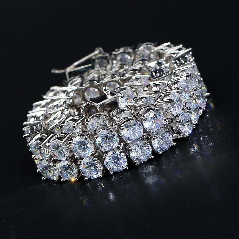 Bracciale doppia fila zirconi