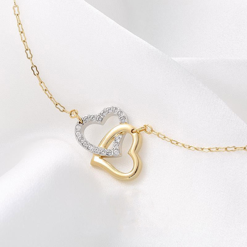 Collana Doppio Cuore Diamanti