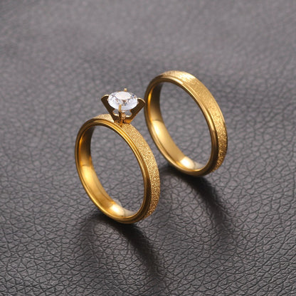 Anello zirconi titanio opaco