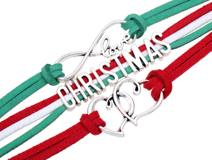 Bracciale intrecciato natalizio